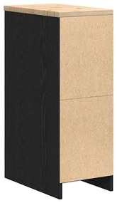 Armário de arrumação de garagem Preto 30x51x85 cm