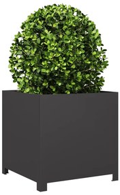 Vaso/floreira de jardim 50x50x50 cm aço preto