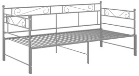 Estrutura sofá-cama de puxar 90x200 cm metal cinzento