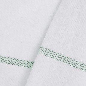 Panos de Limpeza 5 pcs 50x60 cm branco com riscas verdes