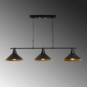 Candeeiro Chandelier Sivani – Preto – 108 x 24 cm