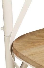 Cadeiras costas em cruz 4 pcs madeira mangueira maciça branco