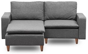 Sofá de Canto Lungo – Cinzento Escuro – 180 cm