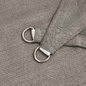 Para-sol estilo vela triangular 160g/m² 3x4x5m PEAD cinza-claro