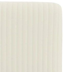 Cadeiras de jantar 2 pcs veludo cor creme