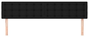 Cabeceira de cama 2 pcs tecido 80x5x78/88 cm preto