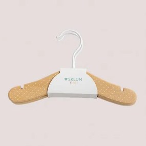 Pack De 2 Cabides Em Madeira Arius Kids Madeira Natural - Sklum