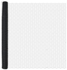 Cerca Hexagonal vidaXL Cinza 1,5x50 m Aço, Postes de Cerca vidaXL com