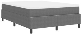 Cama Box Spring com Colchão Cinza Claro 140x200 cm Tecido de Corduroy