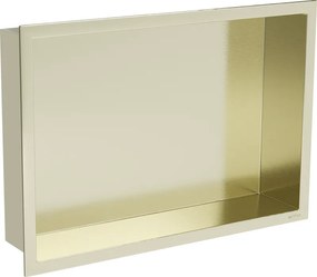 Mexen X-Wall-R prateleira embutida com flange 45 x 30 cm, dourado escovado - 1950453010