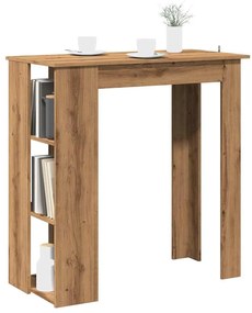 Mesa de bar c/ prateleiras derivados madeira carvalho artisiano