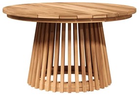 Mesa de Café de Jardim Ø70x40 cm de Madeira Sólida de Teca