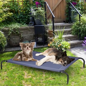 Cama elevada para animais de estimação para exterior Jardim Terraço Dormir 130 x 90 x 20 cm