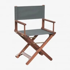 Pack De 2 Cadeiras De Diretor Dobráveis Para Jardim Em Madeira De Acácia Ridley Cinza Grafito - Sklum
