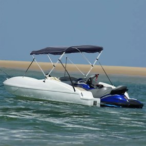 vidaXL Toldo de 3 arcos Bimini c/ paredes laterais 183x(154-167)x137cm