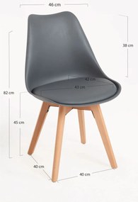 Cadeira Synk Basic - Cinza escuro