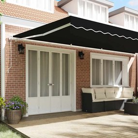 Toldo Retrátil Preto 600 × 300 cm Preto
