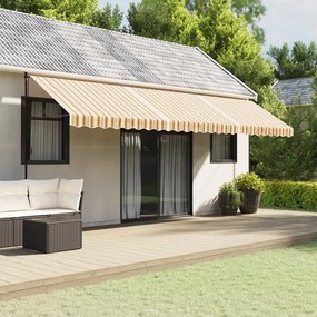 vidaXL Tecido de substituição para toldo 6x3 m riscas multicor