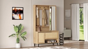 Hall Stand ON11 – Walnut Oak – 102,2 cm x 178,2 cm x 35,5 cm