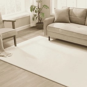 Tapete para sala de estar antiderrapante 160 x 230 cm bege cappuccino