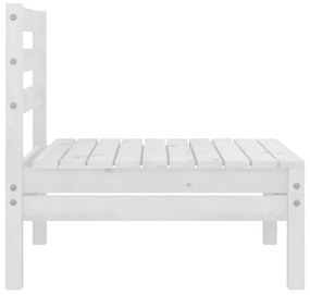 3 pcs conjunto lounge de jardim pinho maciço branco