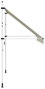 Toldo retrátil manual 300 cm creme