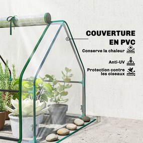 Mini Estufa Túnel, 180 x 90 x 90 cm, Estrutura em Aço, Transparente
