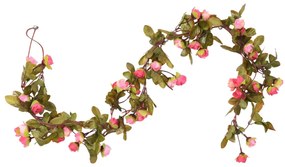 Grinaldas de flores de Natal 6 pcs 215 cm rosa