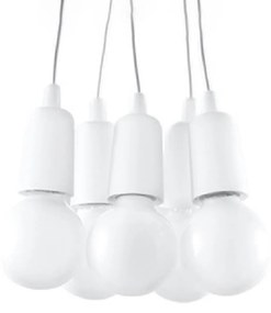 Candeeiro de Teto Suspenso DIEGO 5 Lampâdas Branco