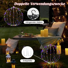 Árvore de Natal artificial pré-iluminada de 180 cm, 844 galhos, 250 luzes LED multicoloridas e brancas quentes, 11 modos de iluminação, articulada