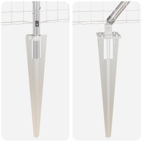 Cerca Euro com 7 Postes Espigados 1,5x10 m Aço Galvanizado