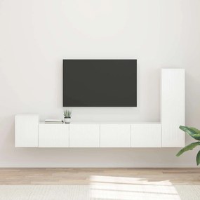 vidaXL Conjunto de móvel de TV 3 pcs Branco Brilhante