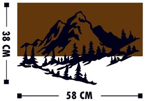 Acessório Decorativo de Parede Dag 2 – Nogueira e Preto – 38 x 58 cm