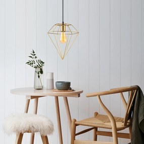 Candeeiro de Teto Elmas – Dourado – 30 x 30 cm