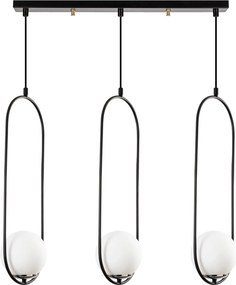 Candeeiro Chandelier Mudoni – Preto – 70 x 15 cm