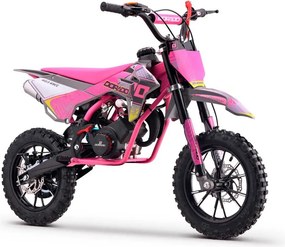 MINI MOTO Crianças MINICROSS gasolina DORADO MD3 49cc 2T 10/10" Com Limitador Velocidade Rosa