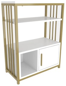 Estante Letos – Branco e Dourado – 60x80x29,6 cm