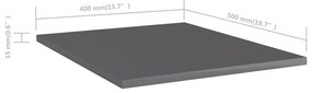 Prateleiras para estante 8 pcs derivados de madeira cinza