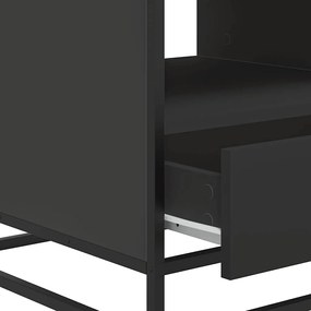 Mesa de centro 100x50x45 cm derivados de madeira/metal preto