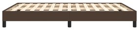 Estrutura de cama 140x200cm couro artificial castanho