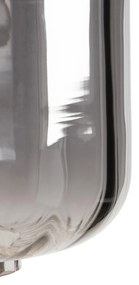 Candeeiro de pé inteligente preto com vidro fumado incl. WiFi ST64 - Qara Down