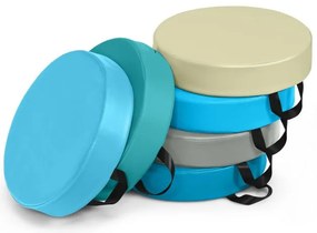6 peças de almofadas de chão quadradas de 15 polegadas para crianças, assentos de espuma macia e flexíveis com alças - cor