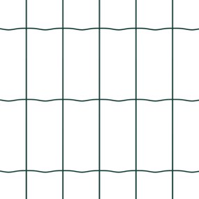 Cerca Euro com 7 Postes Flangeados 1.5x10 m Aço Galvanizado