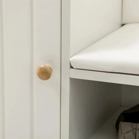 Banco Acolchoado Dora com Sapateira - Design Nórdico