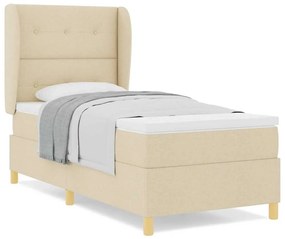 Cama Box com Colchão vidaXL - Creme, 100x200 cm, Tecido