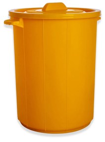 Balde Plástico Eco Redondo Amarelo 45l
