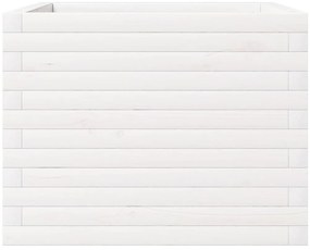 Vaso/floreira de jardim 60x60x46 cm pinho maciço branco