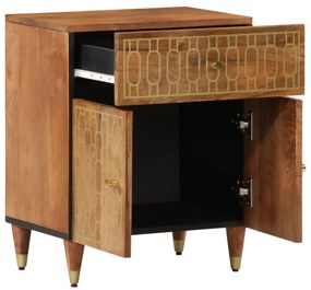 Mesa de cabeceira 50x33x60 cm madeira de mangueira maciça