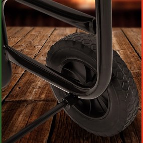 Carrinho para lenha 56 x 45 x 105 cm Preto