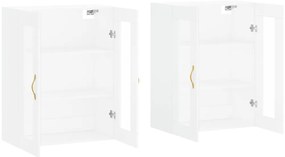 Móveis de parede 2 pcs derivados de madeira branco